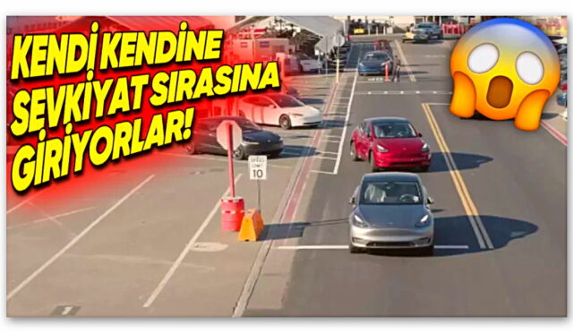 Tesla Otomobillerin Kendi Kendine Fabrikadan Çıkıp Sevkiyat Sırasına Girdiği Video Gündem Oldu[Video]