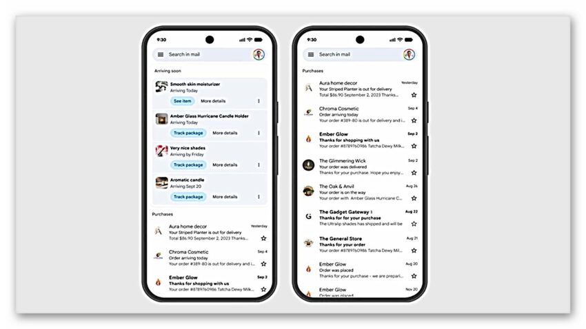 Gmail güncellendi: Satın alımlar ve promosyonlar sekmeleri yeniden tasarlandı