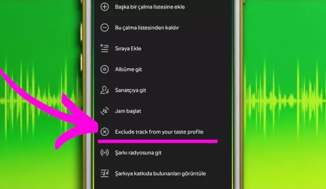 Spotify'a Bu şarkıyı duymak istemiyorum özelliği geldi