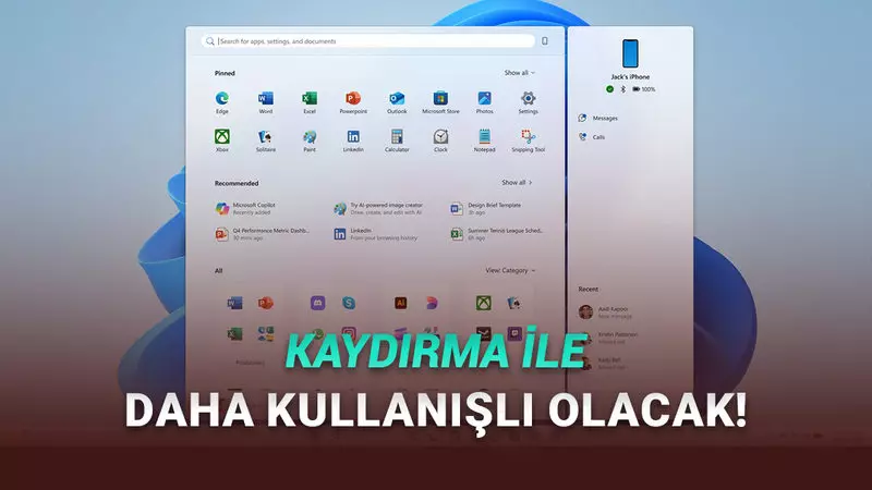 Windows 11’in Yeni Başlat Menüsü Ortaya Çıktı