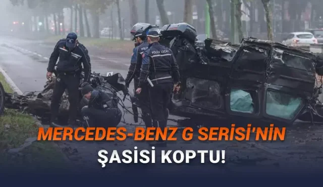 Mercedes-Benz G Serisi ile Opel Corsa çarpıştı: Dev SUV’un şasisi koptu!