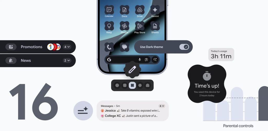 Android 16 yepyeni özellikler ile geldi