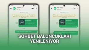 WhatsApp’ın Android beta 2.25.36.16 sürümünde mesaj baloncuklarının görünümü değişti.